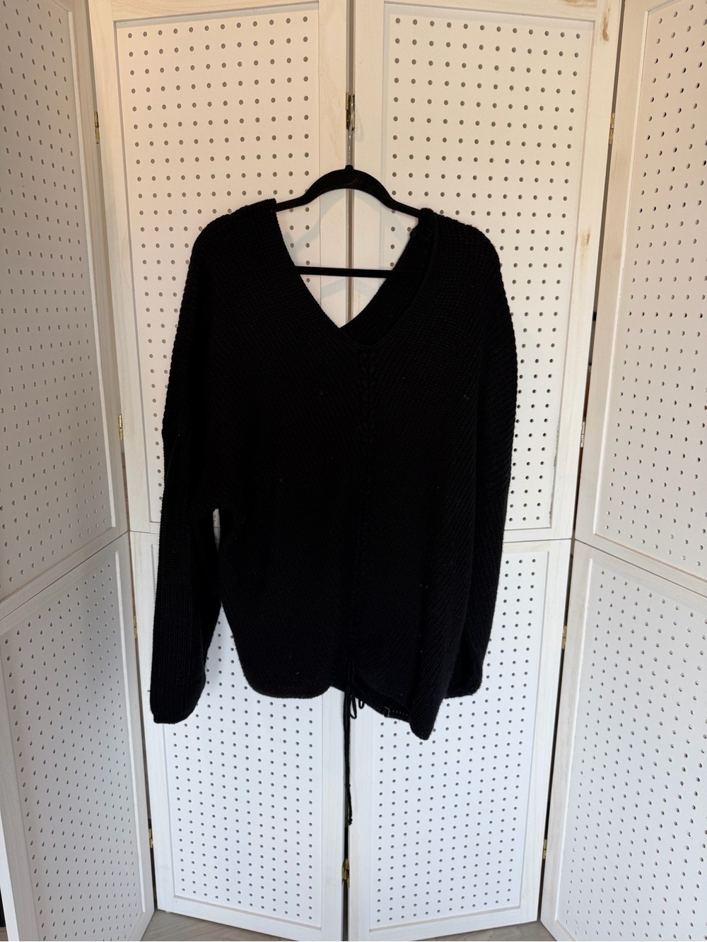 Black V-Neck Women's Sweater